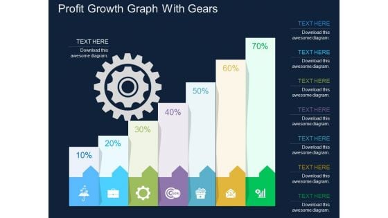 Profit Growth Graph With Gears Powerpoint Template Profit Growth Graph With Gears Powerpoint Template