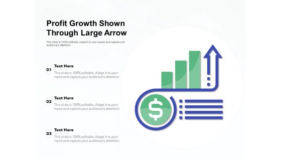 Profit Growth Shown Through Large Arrow Ppt PowerPoint Presentation File Portfolio PDF