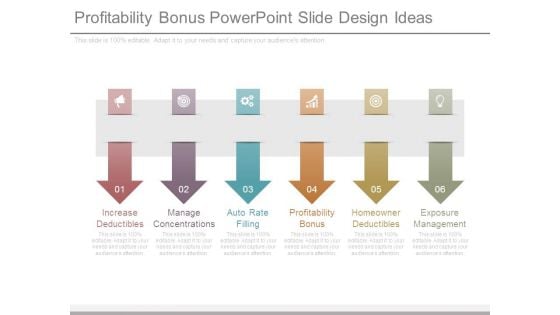 Profitability Bonus Powerpoint Slide Design Ideas