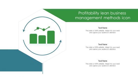 Profitability Lean Business Management Methods Icon Ppt PowerPoint Presentation Summary Layout PDF