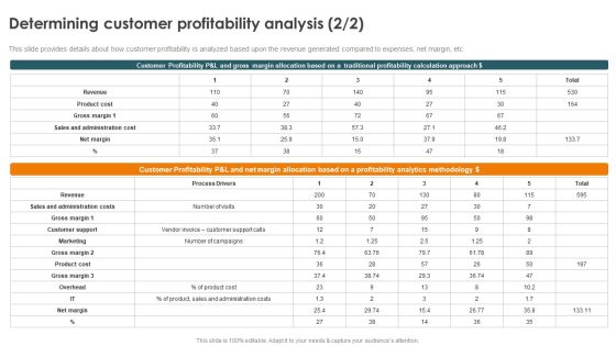 Profitability Modelling Framework Determining Customer Profitability Analysis Download PDF Slide02