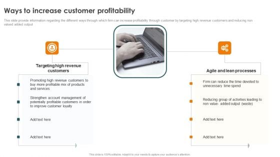 Profitability Modelling Framework Ways To Increase Customer Profitability Slides PDF Profitability Modelling Framework Ways To Increase Customer Profitability Slides PDF