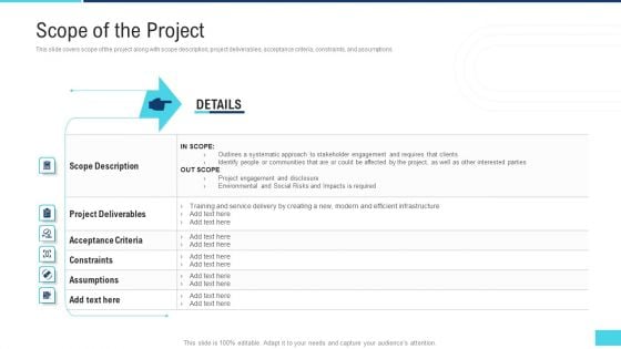 Profitable Initiation Project Engagement Process Scope Of The Project Ppt Styles Professional PDF