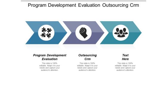 Program Development Evaluation Outsourcing Crm Ppt PowerPoint Presentation Gallery Portrait