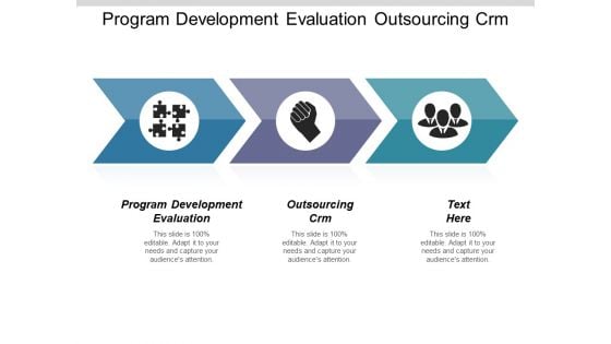 Program Development Evaluation Outsourcing Crm Ppt PowerPoint Presentation Gallery Portrait