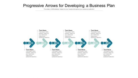 Progressive Arrows For Developing A Business Plan Ppt PowerPoint Presentation Styles Background Image