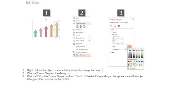 Progressive Arrows With Icons For Growth Analysis Powerpoint Slides