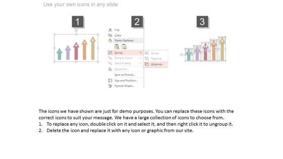 Progressive Arrows With Icons For Growth Analysis Powerpoint Slides