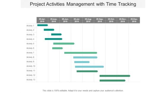 Project Activities Management With Time Tracking Ppt PowerPoint Presentation Layouts Icon