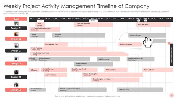 Project Activity Management Ppt PowerPoint Presentation Complete With Slides Slide27