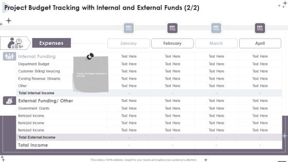 Project Administration Bundle Project Budget Tracking With Internal And External Funds Graphics PDF Project Administration Bundle Project Budget Tracking With Internal And External Funds Graphics PDF