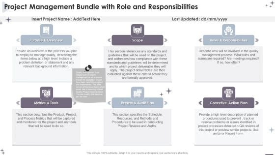 Project Administration Bundle Project Management Bundle With Role And Responsibilities Structure PDF