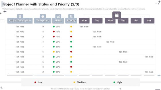 Project Administration Bundle Project Planner With Status And Priority Elements PDF