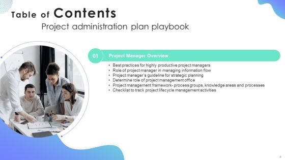 Project Administration Plan Playbook Ppt PowerPoint Presentation Complete Deck With Slides Slide04