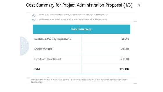 Project Administration Proposal Template Ppt PowerPoint Presentation Complete Deck With Slides Slide14