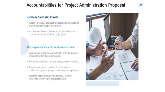 Project Administration Proposal Template Ppt PowerPoint Presentation Complete Deck With Slides Slide17