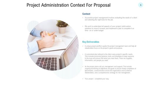 Project Administration Proposal Template Ppt PowerPoint Presentation Complete Deck With Slides Slide05