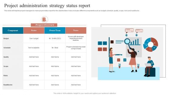 Project Administration Strategy Status Report Summary PDF Project Administration Strategy Status Report Summary PDF