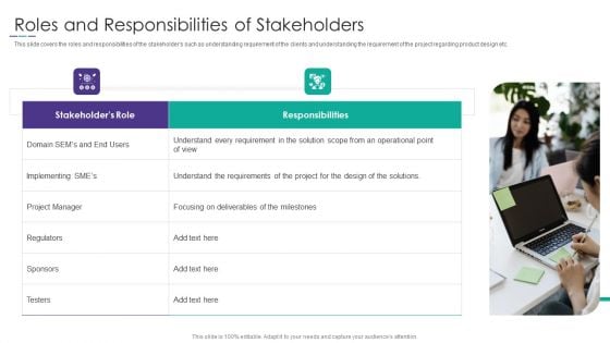 Project Alignment With Resource Roles And Responsibilities Of Stakeholders Ideas PDF