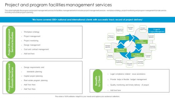 Project And Program Facilities Management Services Developing Tactical Fm Services Inspiration PDF