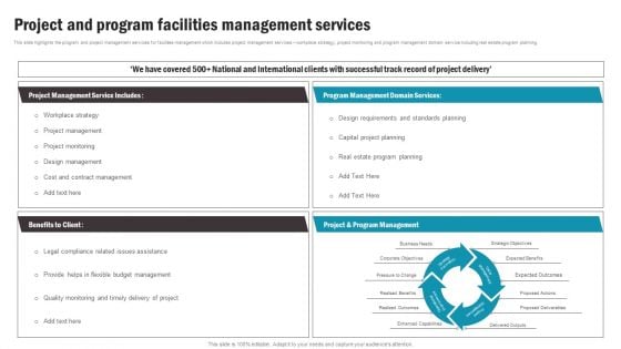 Project And Program Facilities Management Services Template PDF Project And Program Facilities Management Services Template PDF
