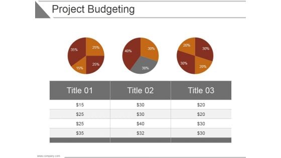 Project Budgeting Ppt PowerPoint Presentation Picture