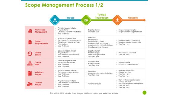 Project Capabilities Scope Management Process Ppt Summary Example Introduction PDF