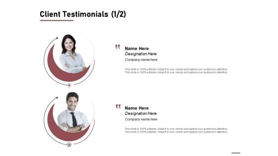 Project Capitalization Proposal Client Testimonials Communication Ppt File Portfolio PDF