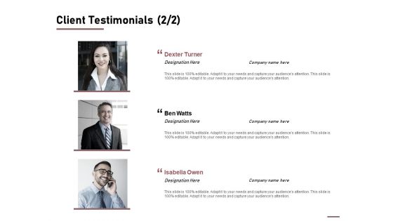 Project Capitalization Proposal Client Testimonials Teamwork Ppt Infographic Template Gridlines PDF