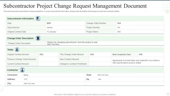 Project Change Request Management Document Ppt PowerPoint Presentation Complete Deck With Slides