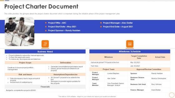 Project Charter Document Ppt Professional Maker PDF Project Charter Document Ppt Professional Maker PDF