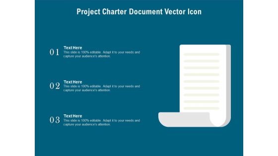 Project Charter Document Vector Icon Ppt PowerPoint Presentation File Background Designs PDF