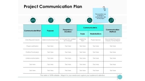 Project Communication Plan Ppt PowerPoint Presentation Introduction