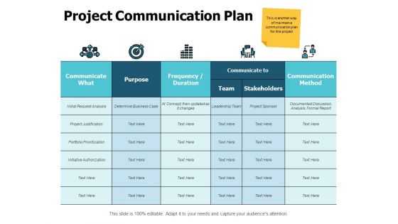 Project Communication Plan Ppt PowerPoint Presentation Outline Themes