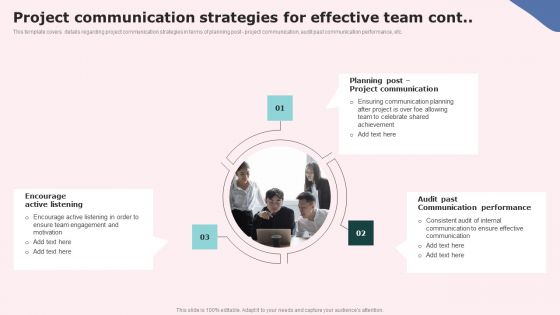 Project Communication Strategies For Effective Team Microsoft PDF
