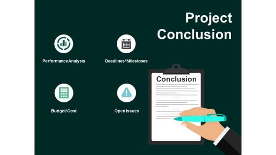 Project Conclusion Budget Ppt PowerPoint Presentation Gallery Diagrams