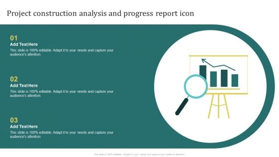 Project Construction Analysis And Progress Report Icon Summary PDF