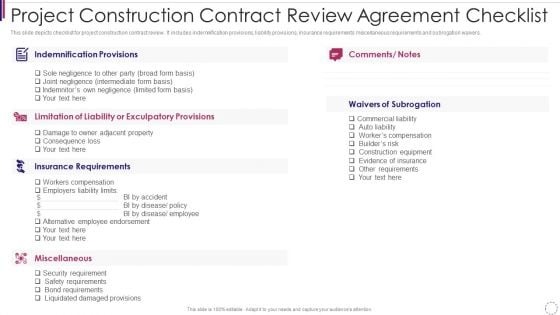 Project Construction Contract Review Agreement Checklist Structure PDF Project Construction Contract Review Agreement Checklist Structure PDF
