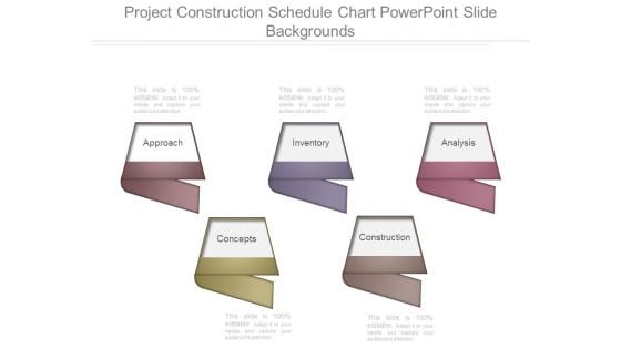 Project Construction Schedule Chart Powerpoint Slide Backgrounds