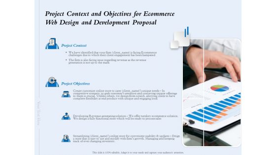 Project Context And Objectives For Ecommerce Web Design And Development Proposal Ppt Show Demonstration PDF