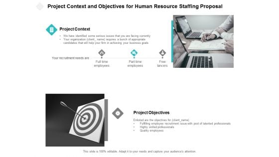 Project Context And Objectives For Human Resource Staffing Proposal Ppt PowerPoint Presentation Designs Download