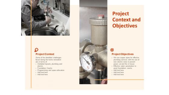 Project Context And Objectives Ppt PowerPoint Presentation Inspiration Background Images