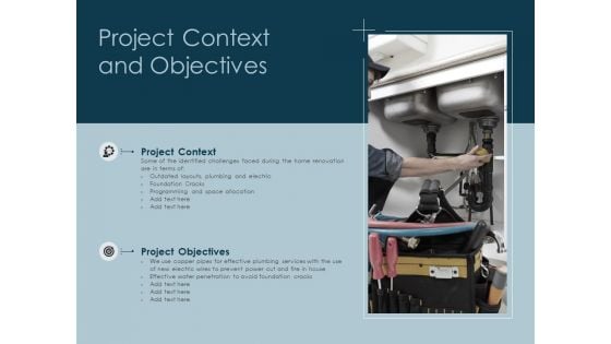 Project Context And Objectives Ppt PowerPoint Presentation Visual Aids Example File