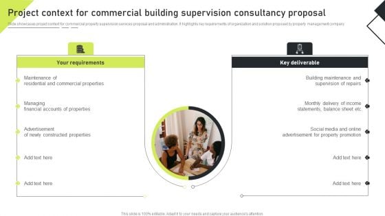 Project Context For Commercial Building Supervision Consultancy Proposal Elements PDF