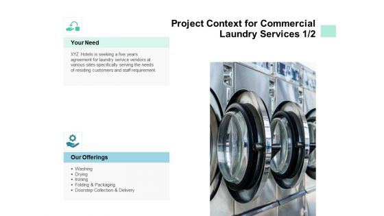 Project Context For Commercial Laundry Services Strategy Ppt PowerPoint Presentation Portfolio Elements