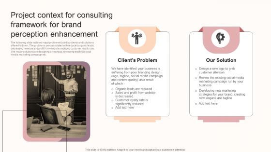 Project Context For Consulting Framework For Brand Perception Enhancement Professional PDF