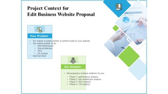 Project Context For Edit Business Website Proposal Ppt Ideas Graphics Template PDF