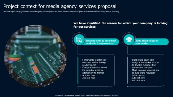 Project Context For Media Agency Services Proposal Ideas PDF