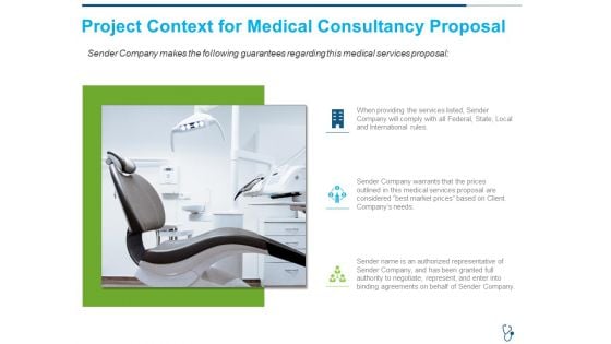 Project Context For Medical Consultancy Proposal Ppt Diagram Graph Charts PDF