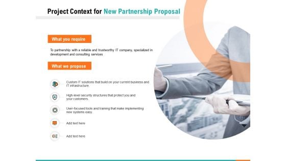 Project Context For New Partnership Proposal Ppt PowerPoint Presentation Inspiration Graphics Tutorials